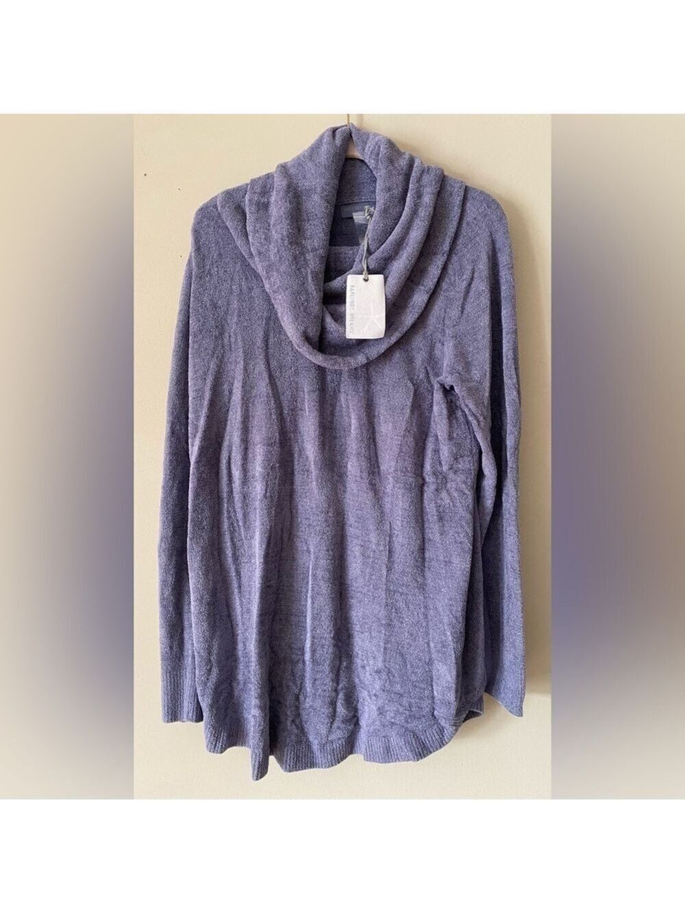 Barefoot Dreams Cozy Chic Ultra Lite Coastal Cowl Neck Tunic L NWT